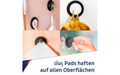 Silwy® Magnet-Pads 5 Cm 4er Set Schwarz -Campingausrüstung 297963 2516972