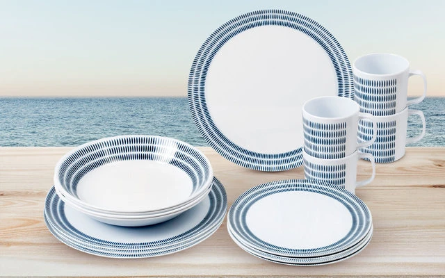 Brunner Bluebay Melamin-Set 16-tlg. Brunner Bluebay Melamin-Set 16-tlg. -Campingausrüstung 343269 2393110