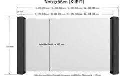 KiiPiT Stauraumnetz Inkl. Montageset S 170 - 210 Mm -Campingausrüstung 347762 2412553