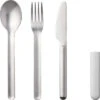 Mepal Bloom Edelstahl Besteck Set Inkl. Kunststoffhülle 3-tlg. Pebble White -Campingausrüstung 349265 2655185