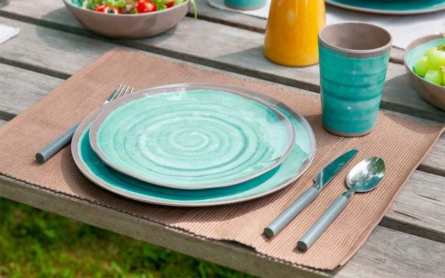 Bo-Camp Melamin Becher Set 4 teilig hellblau/braun Bo-Camp Melamin Becher Set 4 Teilig Hellblau/braun -Campingausrüstung 385417 2835256