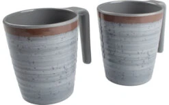 Bo-Camp Melamin Henkelbecher 400 Ml Set 4 Stück Blau / Braun -Campingausrüstung 385531 2833807