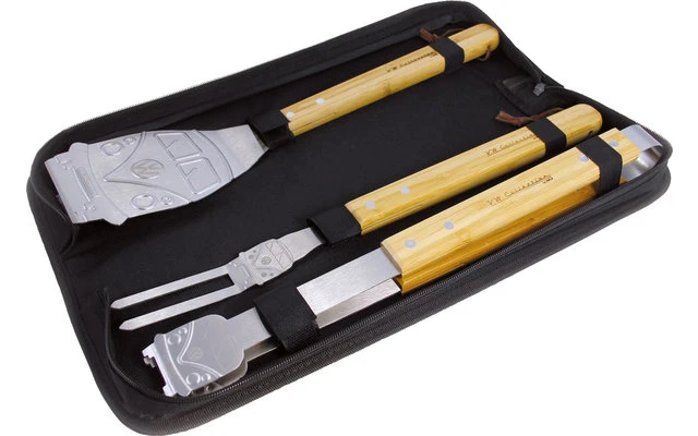 VW Collection T1 Grillbesteck Bambus / Edelstahl inkl. Tragetasche VW Collection T1 Grillbesteck Bambus / Edelstahl Inkl. Tragetasche -Campingausrüstung 393823 2862161