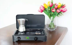 CF Parker 2-flammiger Gaskocher Ohne Zündsicherung Anthrazit -Campingausrüstung 397944 2906034