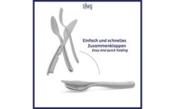 Silwy® Tricky Zusammenklappbares Besteck-Set 3-tlg.