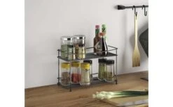 Metaltex Oregano-2 LAVA Gewürzregal Mit 2 Etagen Schwarz