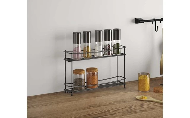 Metaltex Kumino LAVA Gewürzregal 2 Etagen schwarz Metaltex Kumino LAVA Gewürzregal 2 Etagen Schwarz -Campingausrüstung 497156 3310541