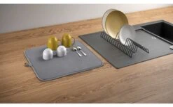 Metaltex Dry-Tex 2-in-1 Abtropfgestell Mit Microfasermatte Silber -Campingausrüstung 497414 3367262