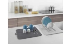 Metaltex Dry-Tex 2-in-1 Abtropfgestell Mit Microfasermatte Silber -Campingausrüstung 497516 3367496