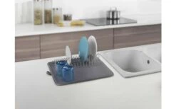 Metaltex Dry-Tex 2-in-1 Abtropfgestell Mit Microfasermatte Silber -Campingausrüstung 497558 3367502