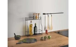 Metaltex Balsamico LAVA Gewürzregal 2 Etagen Schwarz -Campingausrüstung 526592 3405843