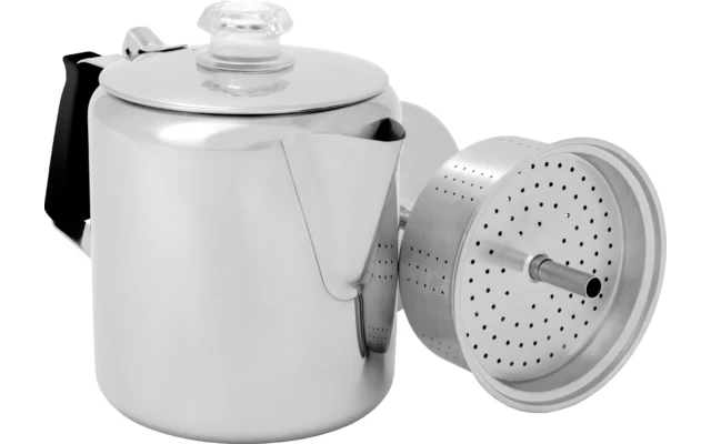 GSI Edelstahl Kaffeekocher für 6 Tassen mit Silikon Handgriff 0,9 Liter GSI Edelstahl Kaffeekocher Für 6 Tassen Mit Silikon Handgriff 0,9 Liter -Campingausrüstung 640719 4582041