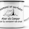 Just Camper Emaille Tasse Niemand Ist Perfekt -Campingausrüstung 648249 4533060