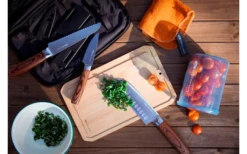 GSI Rakau Gourmet Messer Set Inklusive Schneidebrett Und Messerschärfer 7 Teilig -Campingausrüstung 659280 4582203