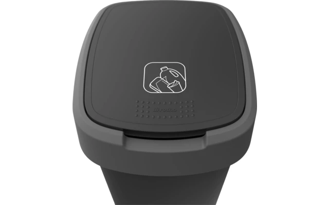 Rotho Twist Abfalleimer mit Schwing- und Klappdeckel 25 Liter dunkelsilber Rotho Twist Abfalleimer Mit Schwing- Und Klappdeckel 25 Liter Dunkelsilber -Campingausrüstung 688983 4830074