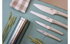 Homeys Nodigh Messer Set 4teilig Mit Geschirrtüchern Und Flexibler Schneidematte -Campingausrüstung 717086 4907807