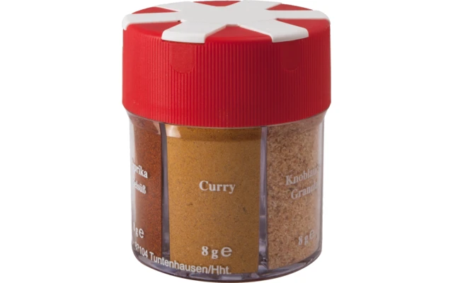 BasicNature Gewürzstreuer 6 in 1 mit Salz / Pfeffer weiß / Pfeffer schwarz / Paprika / Curry / Knoblauch Basic Nature BasicNature Gewürzstreuer 6 In 1 Mit Salz / Pfeffer Weiß / Pfeffer Schwarz / Paprika / Curry / Knoblauch -Campingausrüstung 717875 4881128