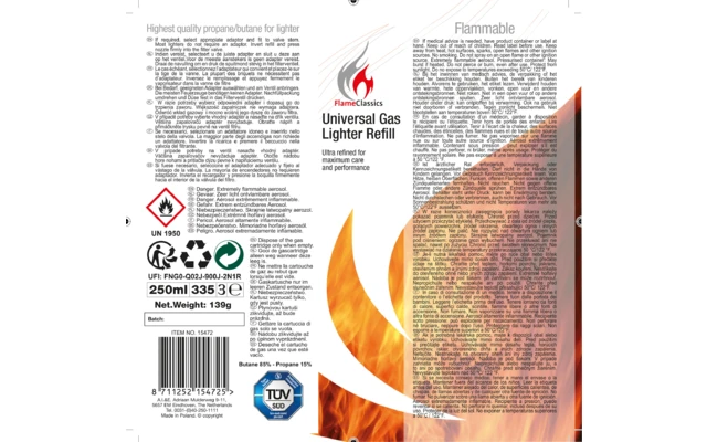 Feuerzeuggas Nachfüllung 250ml Feuerzeuggas Nachfüllung 250ml -Campingausrüstung 728486 4875038