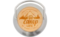 Camplife Edelstahlflasche Mit Bambusdeckel 350 Ml -Campingausrüstung 730751 4970051